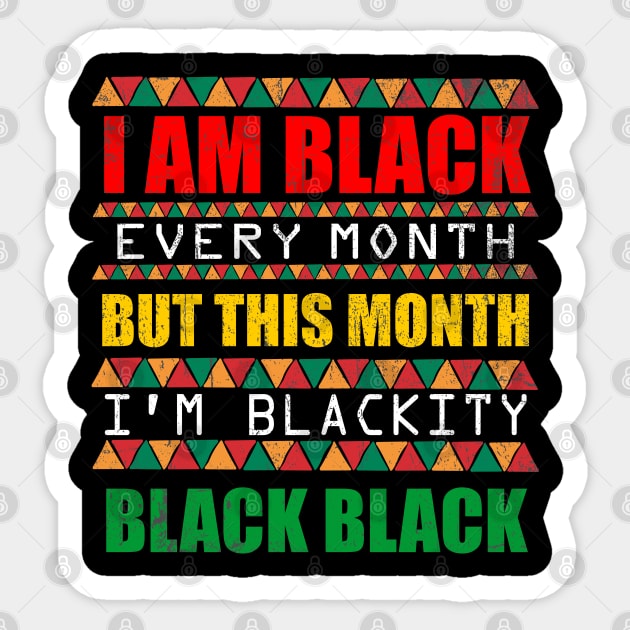 vintage mens black history month Sticker by hadlamcom